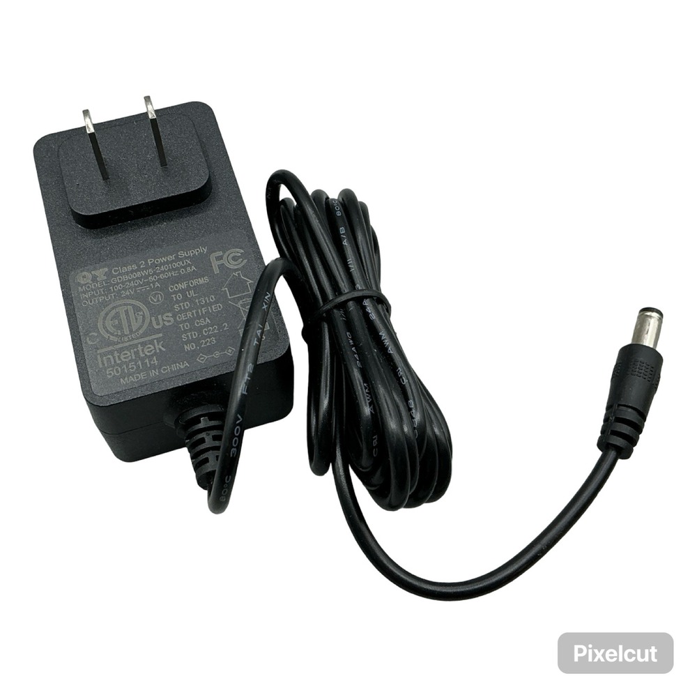 QY GDB008W5-240100UX Class 2 Power Supply 24V 1A AC Adapter Black